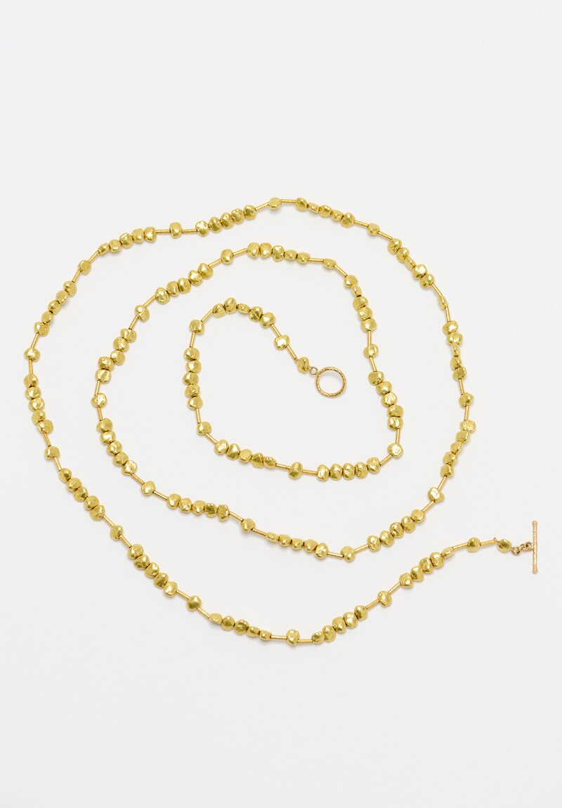 Greig Porter 18K Gold Nugget Long Necklace