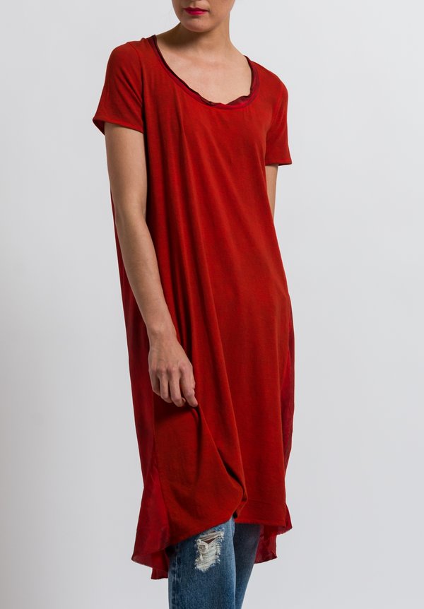 Uma Wang Cotton Dina Tunic in Spicy Red	