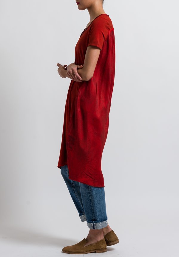 Uma Wang Cotton Dina Tunic in Spicy Red	