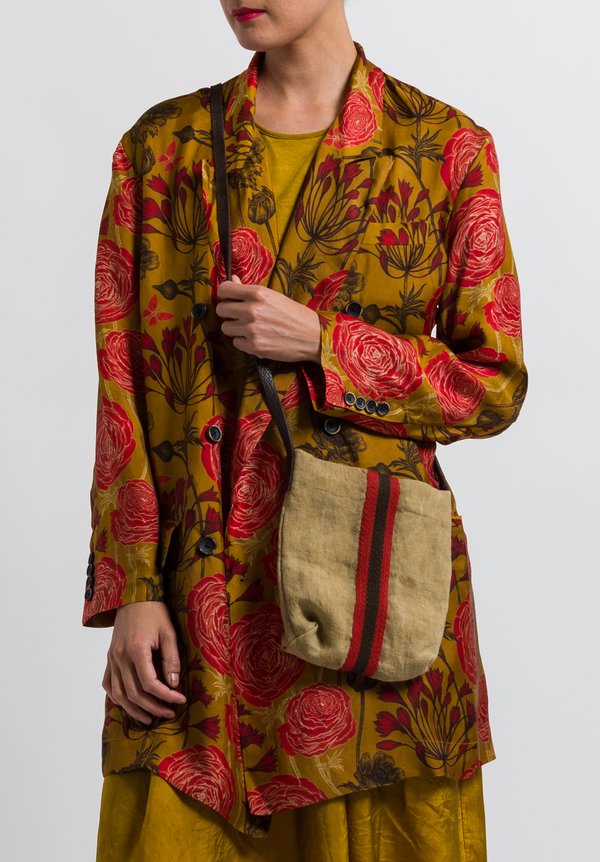 Uma Wang Dissident Mini Shoulder Bag in Tan / Red	