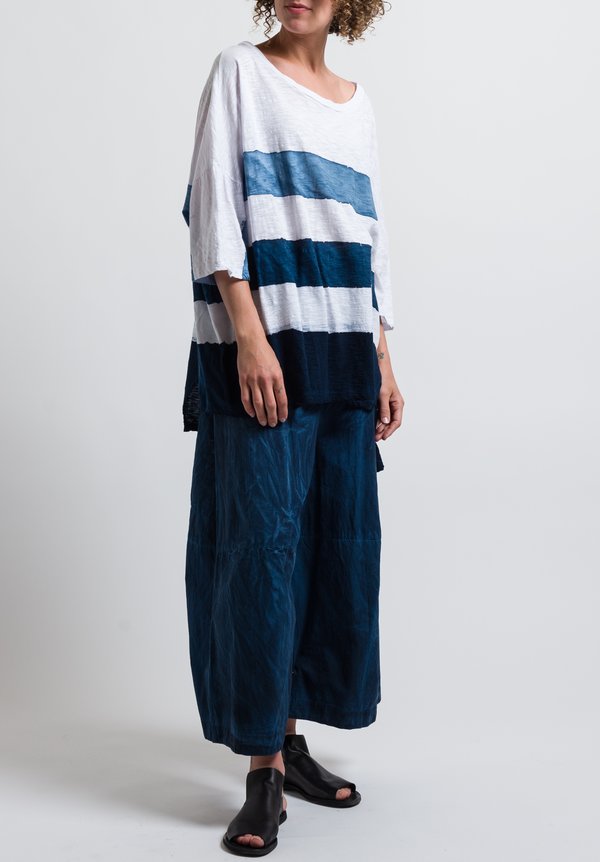 Gilda Midani Super Tee in Stripes Deep Blue + White	