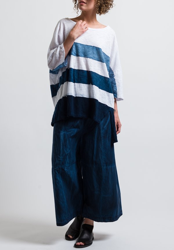 Gilda Midani Super Tee in Stripes Deep Blue + White	