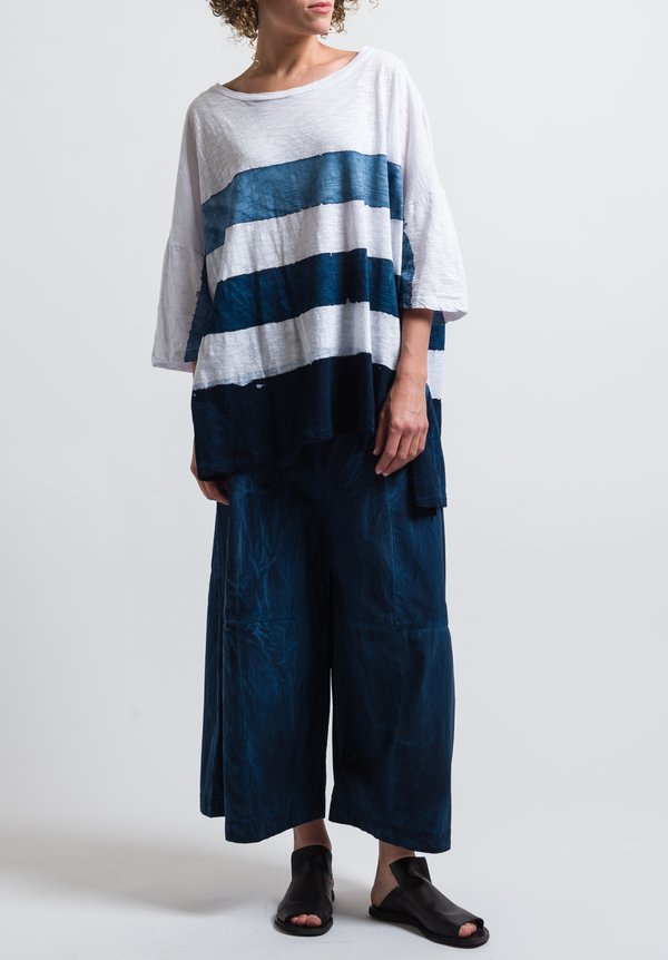 Gilda Midani Super Tee in Stripes Deep Blue + White	