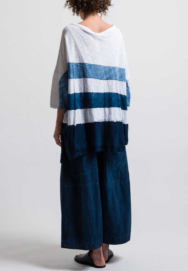 Gilda Midani Super Tee in Stripes Deep Blue + White	