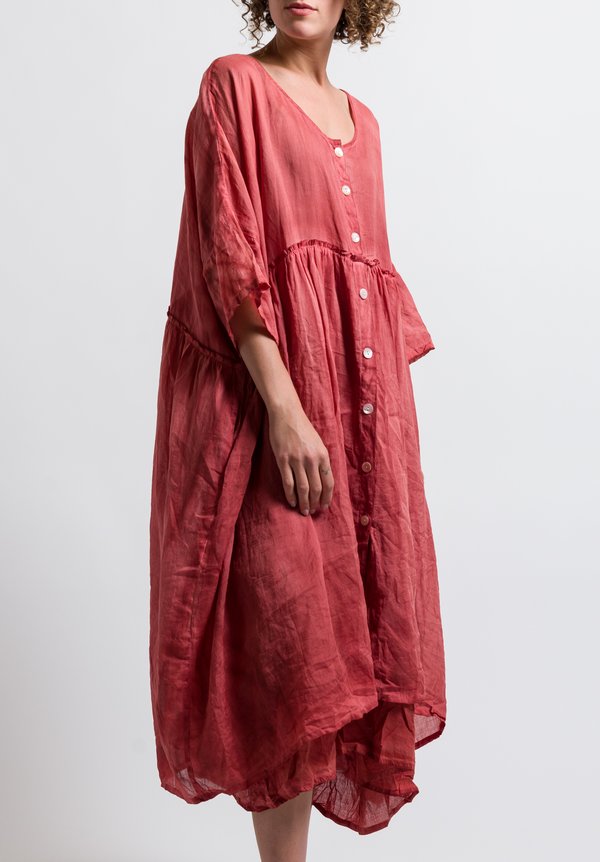 Gilda Midani Oversized Linen/Cotton Dress in Flame | Santa Fe Dry Goods ...