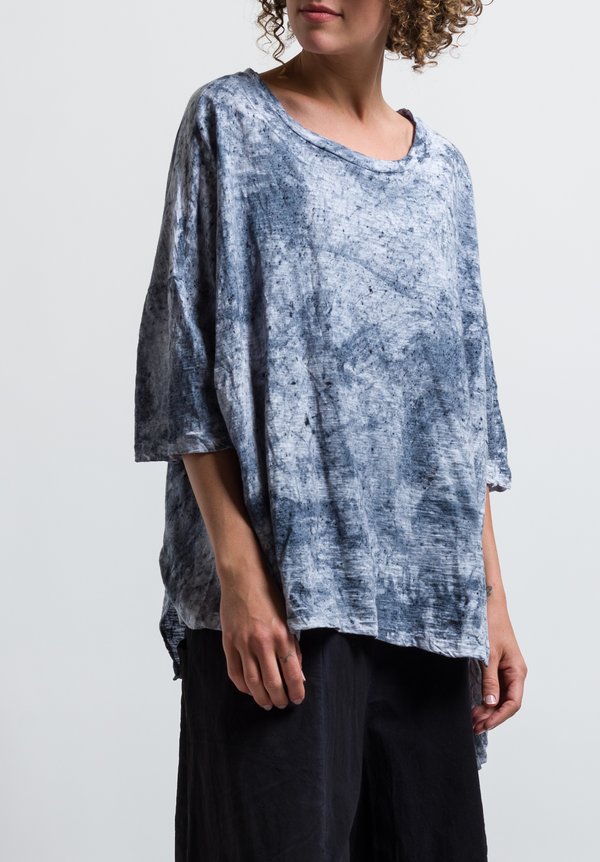 Gilda Midani Pattern Dyed Short Sleeve Super Tee in Mist	