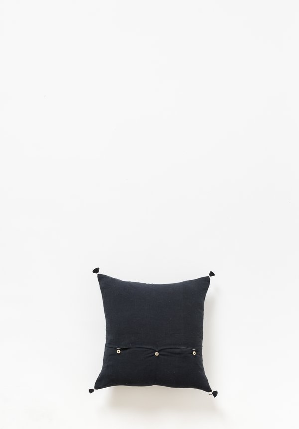 Injiri Small Organic Cotton Jat Pillow in Black	