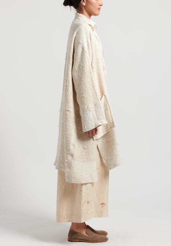 Kaval Hand Woven Stole Coat in Natural | Santa Fe Dry Goods