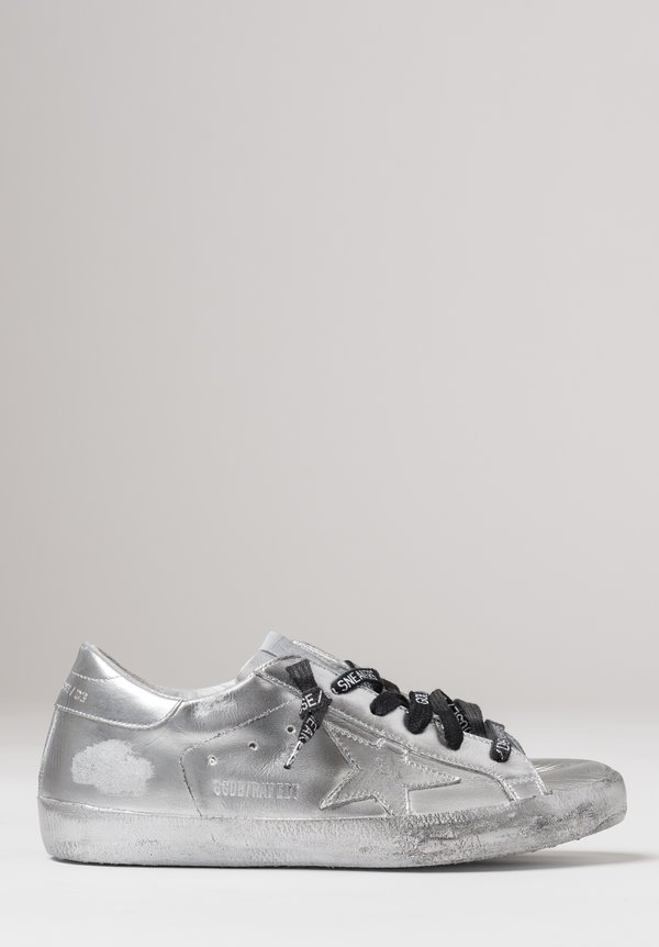 Golden Goose Limited Edition Superstar Sneakers in Silver	