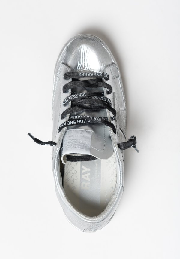 Golden Goose Limited Edition Superstar Sneakers in Silver	
