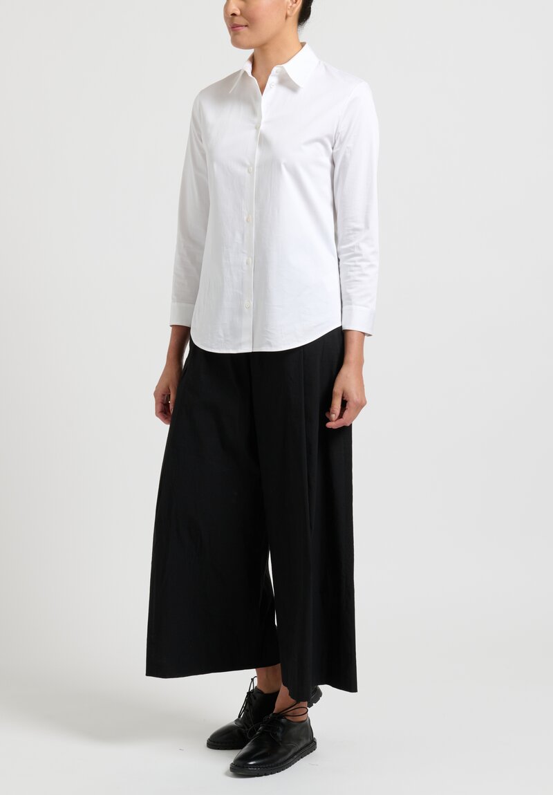 Peter O. Mahler Stretch Linen Culottes in Black