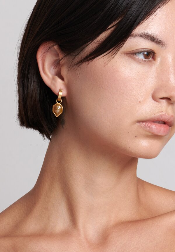 Karen Melfi 22K, Caramel Diamond Earring Charms	