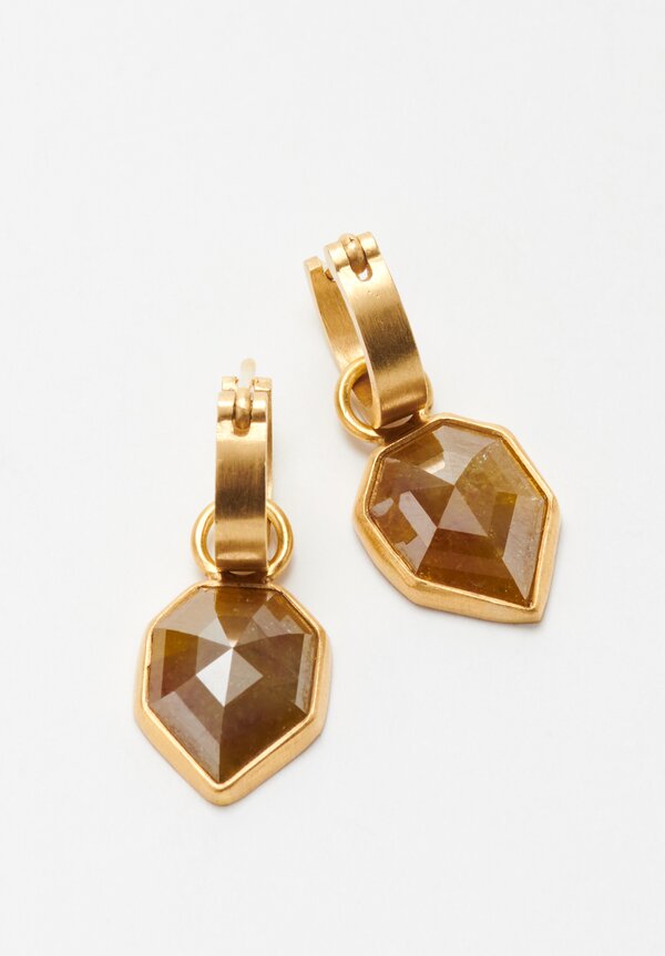 Karen Melfi 22K, Caramel Diamond Earring Charms	