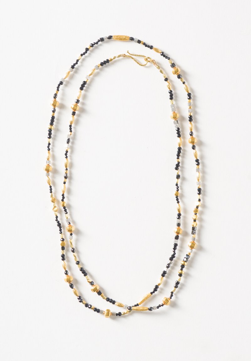 Karen Melfi 18K, Black Spinel and Diamond Necklace	