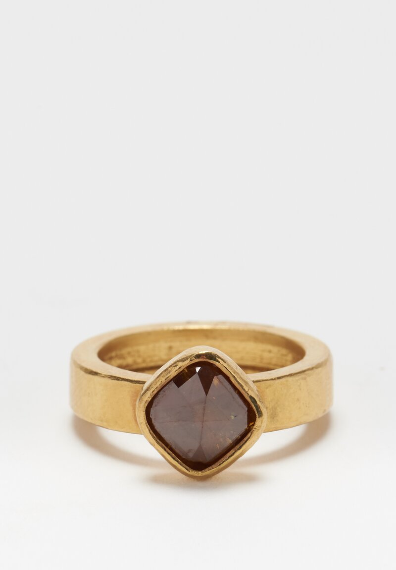 Karen Melfi 22K Gold, Caramel Diamond Ring	