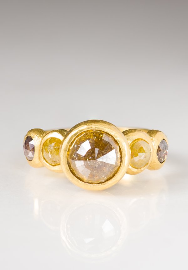 Karen Melfi 22K, Whisky Diamond Ring	