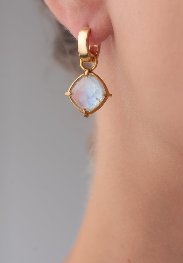 Karen Melfi 22K, Rainbow Moonstone Earring Charms	