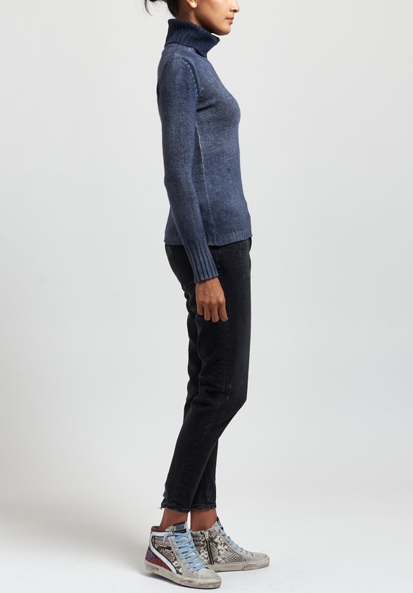 Avant Toi Cashmere Fitted Ribbed Turtleneck Sweater	