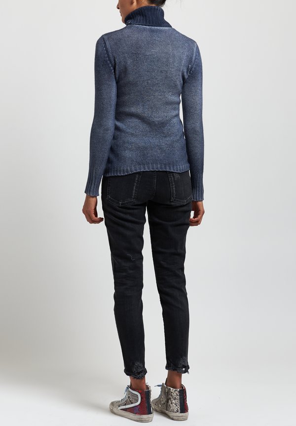 Avant Toi Cashmere Fitted Ribbed Turtleneck Sweater	