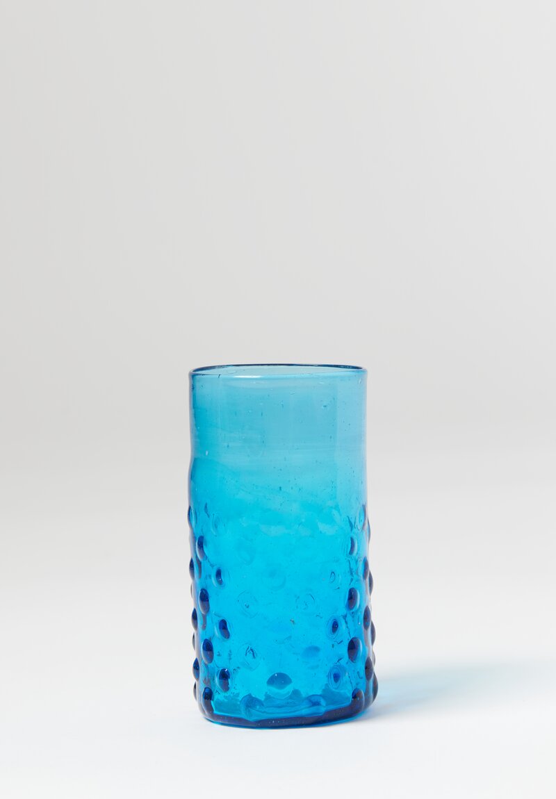 Handblown Pomegranate Glass Turquoise	