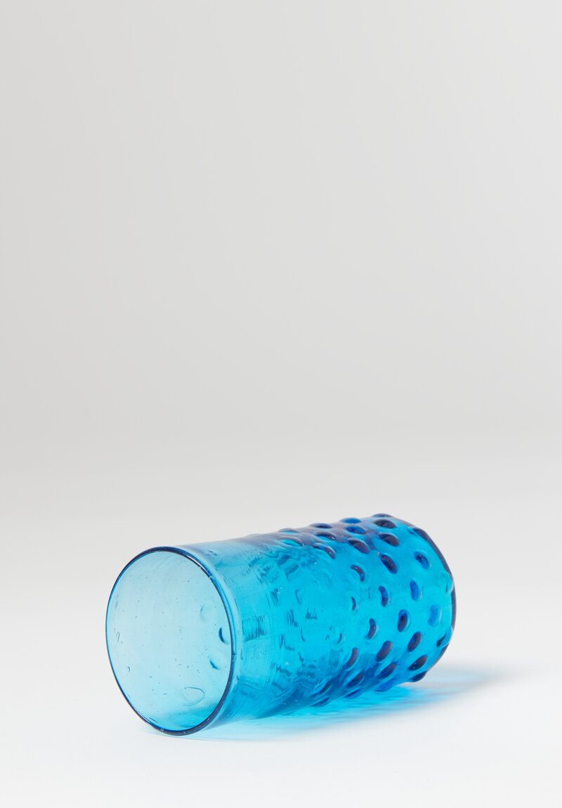 Handblown Pomegranate Glass Turquoise	