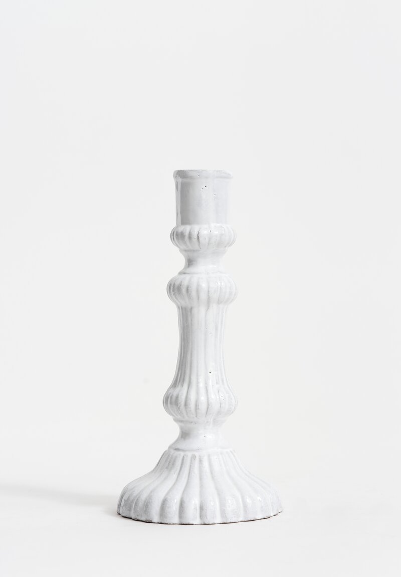 Astier de Villatte Peggy Candlestick Holder in White