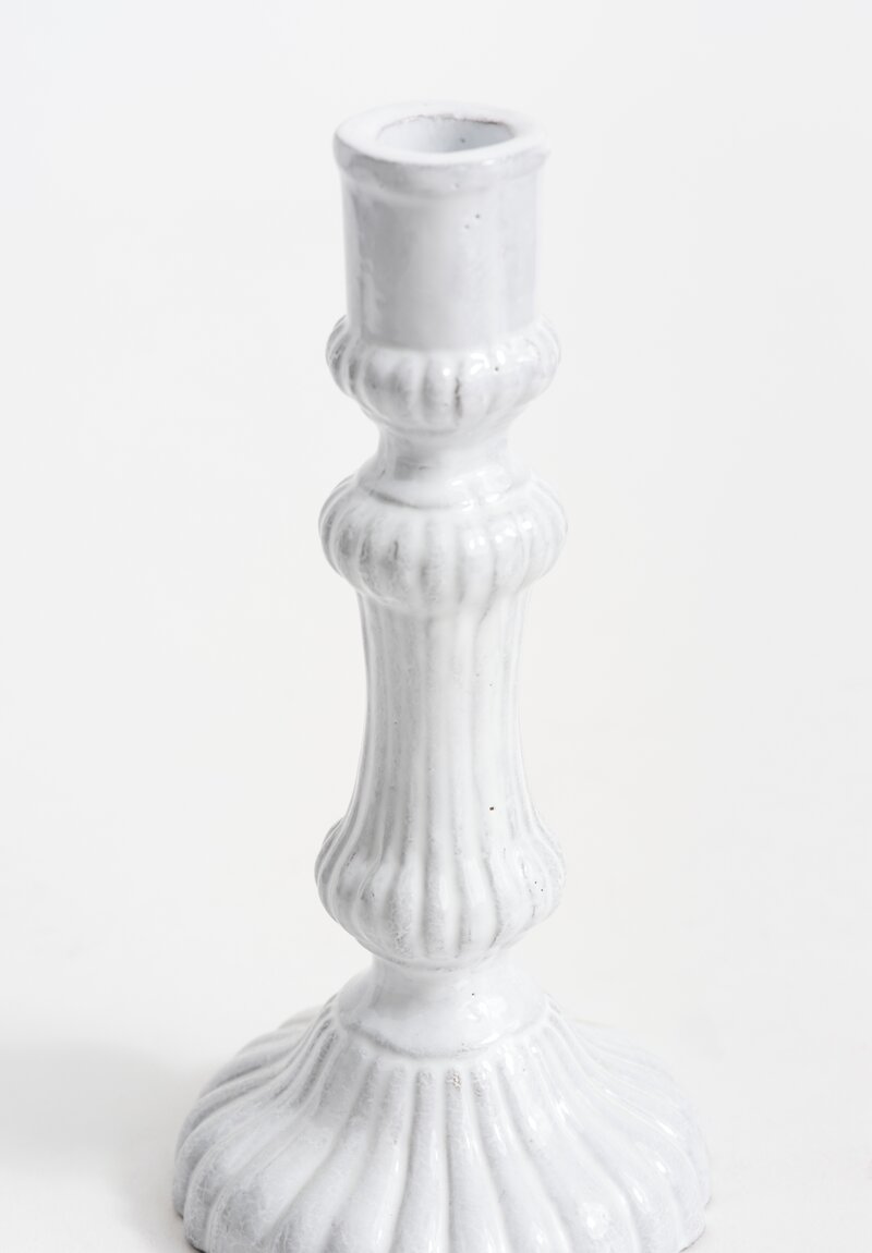 Astier de Villatte Peggy Candlestick Holder in White