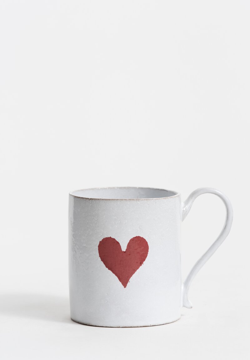 Astier de Villatte John Derian Heart Mug in White