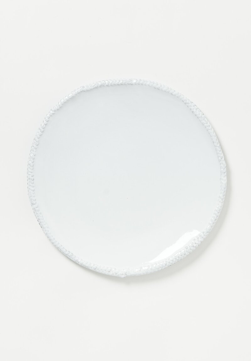 Astier de Villatte Aurélie Border Plate in White	