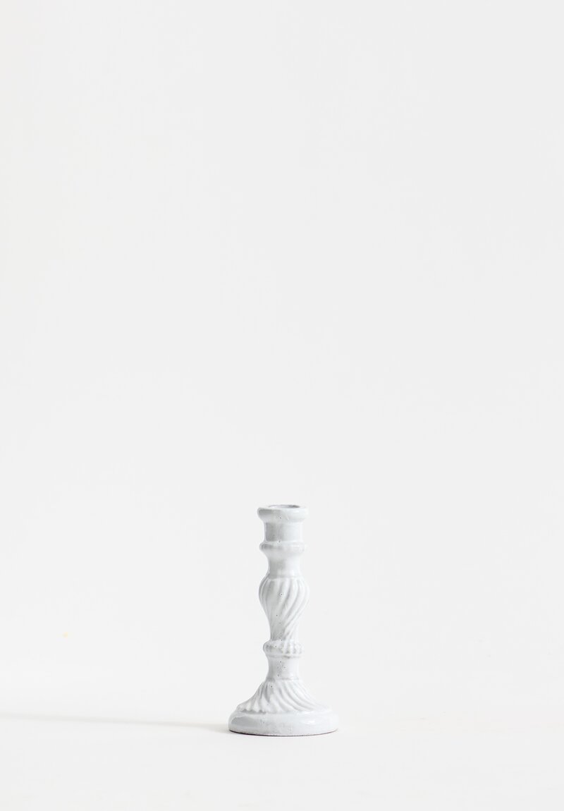 Astier de Villatte Peggy Small Candlestick in White	