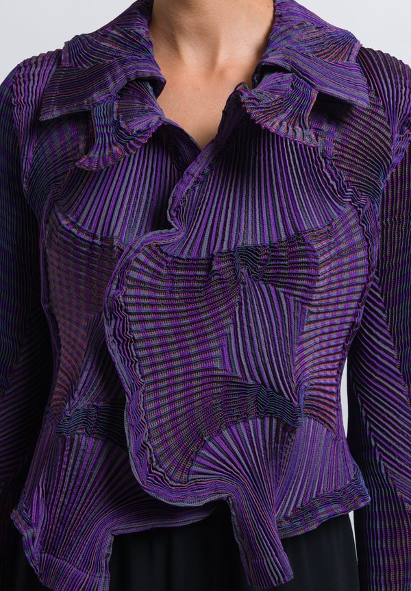 Issey Miyake Corona Jacket in Purple	