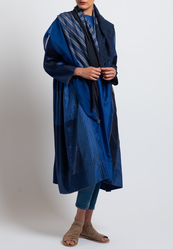 Péro Silk Button-Down Tunic Dress in Cobalt | Santa Fe Dry Goods ...