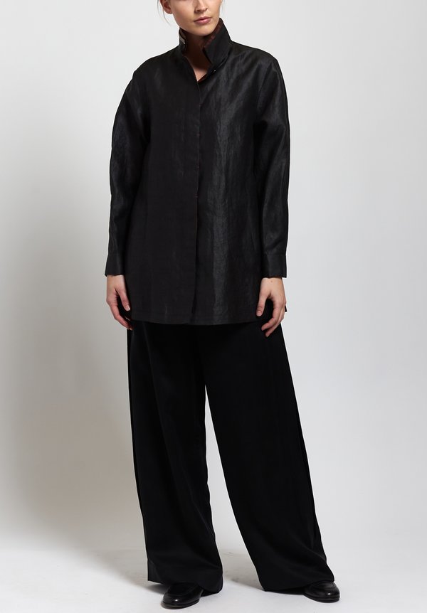 Sophie Hong Silk Smooth Relaxed Shirt in Black | Santa Fe Dry Goods ...