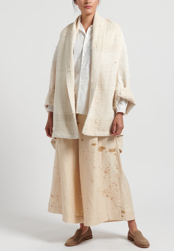 Kaval Japanese Vintage Silk Woven Haori Coat in Natural | Santa Fe Dry ...