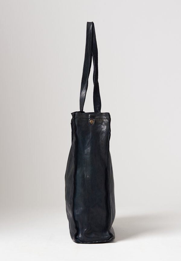 Campomaggi Leather Shopping Tote in Blue	
