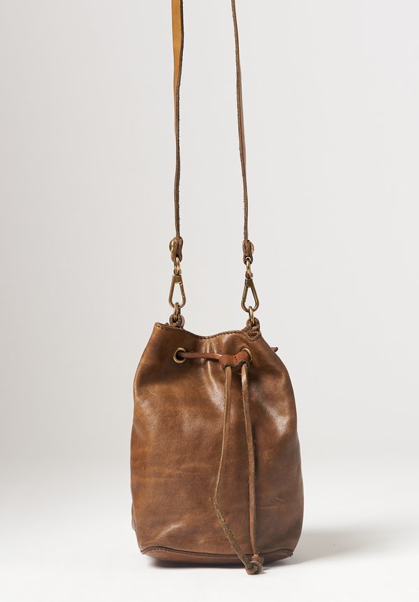 Campomaggi Cinch Top Bucket Bag in Military	