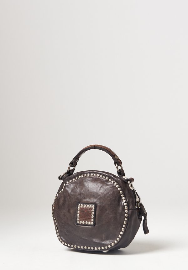 Campomaggi Small Studded Bowling Bag in Grey	