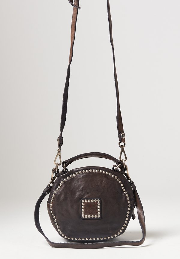 Campomaggi Small Studded Bowling Bag in Grey	