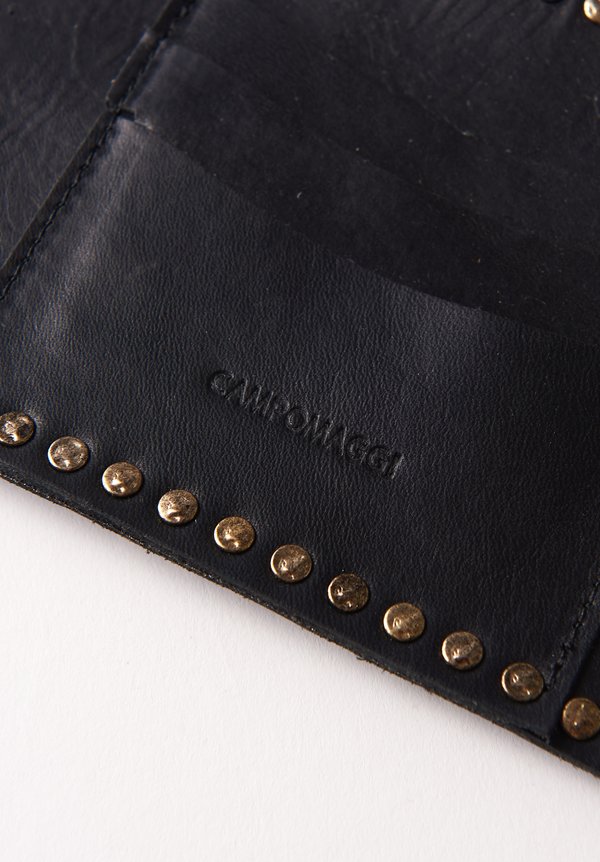 Campomaggi Studded Zip Wallet in Black	