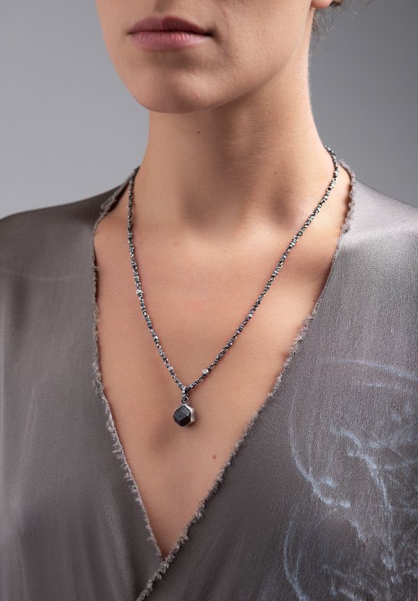 Miranda Hicks Black Garnet Crystal ''Little Mineral'' Necklace	