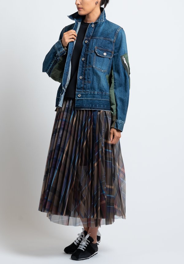 sacai 19AW Denim Jacket (Blue×Khaki)-