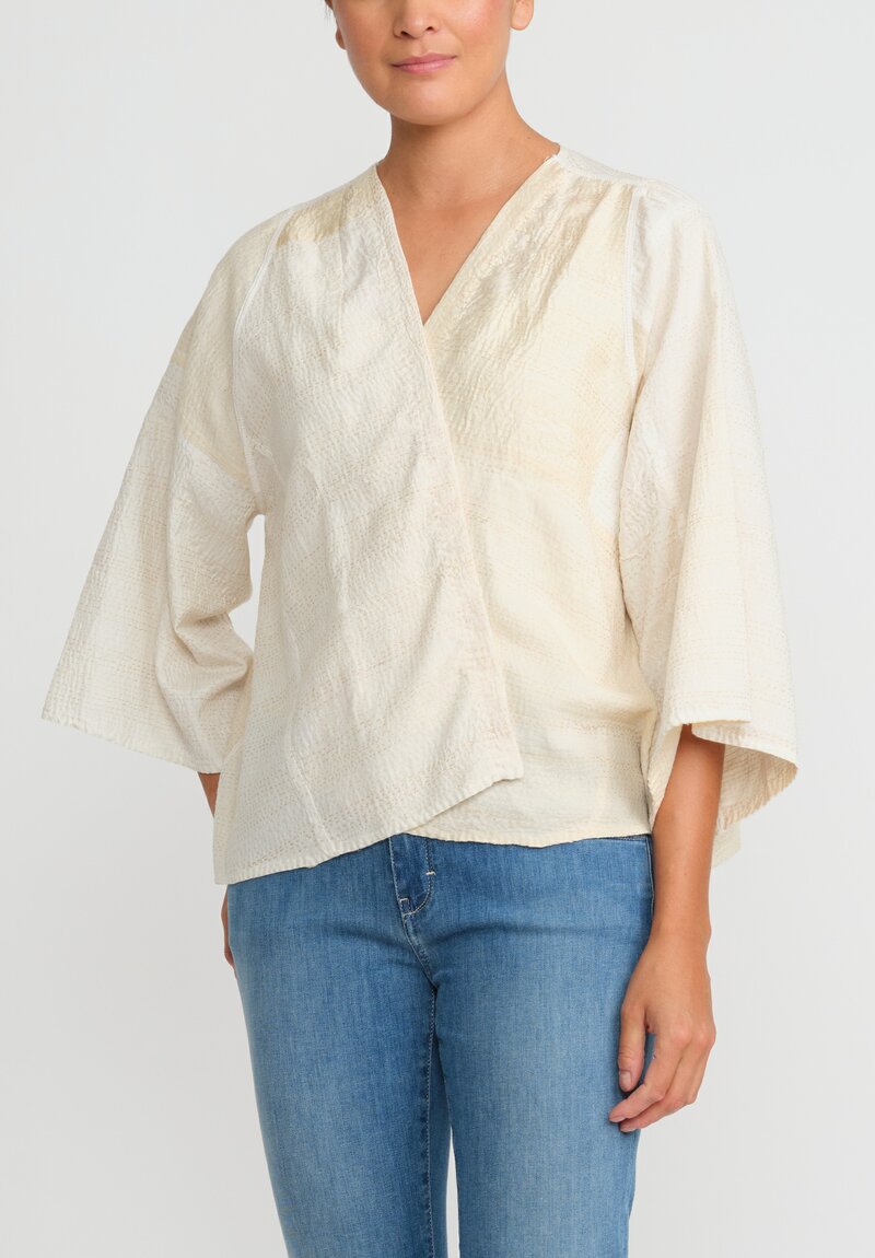 Mieko Mintz 2-Layer Short Jaipur Jacket in Ivory	