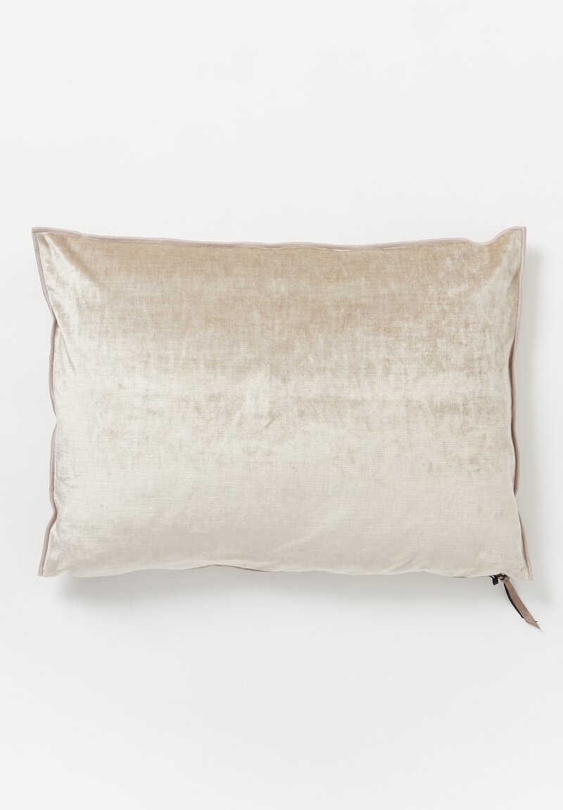 Maison de Vacances Large Royal Velvet Pillow in Ciment White | Santa Fe ...