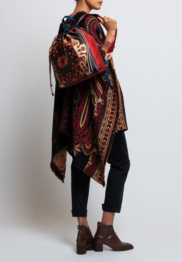 Etro Geometric Print Drawstring Backpack	