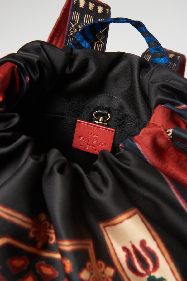 Etro Geometric Print Drawstring Backpack	