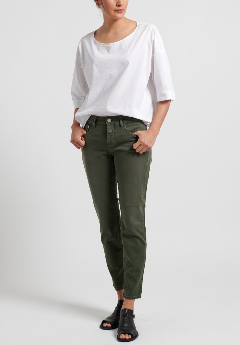 Closed Baker Cropped Narrow Jeans in Green