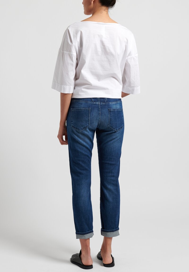 Closed Baker Faded Cropped Jeans in Mid Blue
