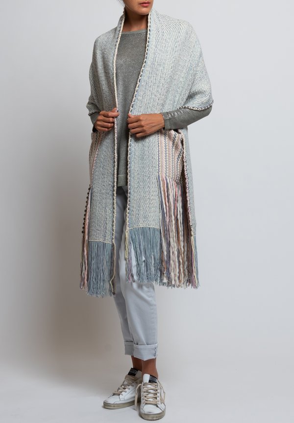 Wehve Handwoven Pocket Shawl in Sky	