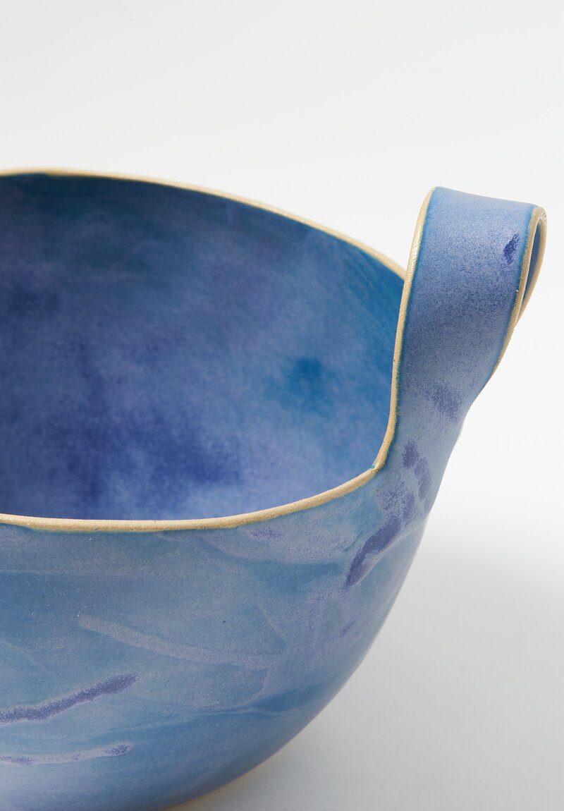 Laurie Goldstein Ceramic Basket Bowl in Blue	