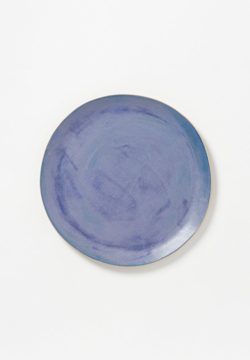 Laurie Goldstein Large Ceramic Dinner Plate in Blue	